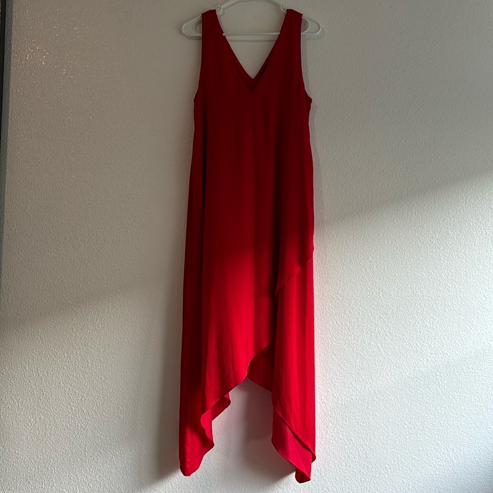 Red satin dress from BCBG maxazria